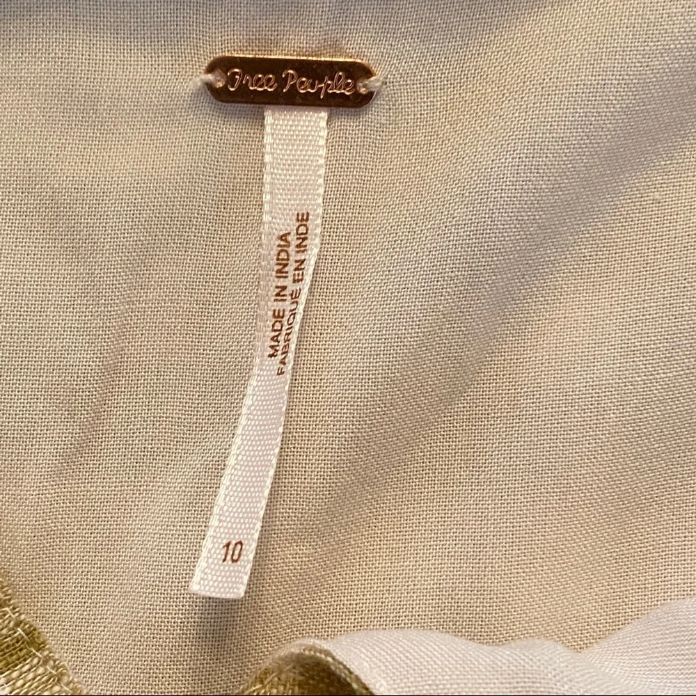 Free People Nodia Gingham Wrap Dress Size 10 - Picture 6 of 9